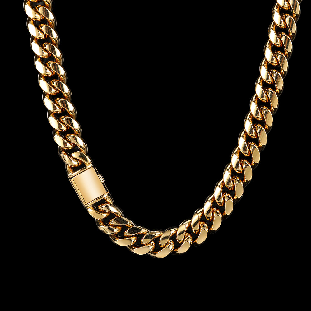 12mm Stainless Steel Cuban Necklace