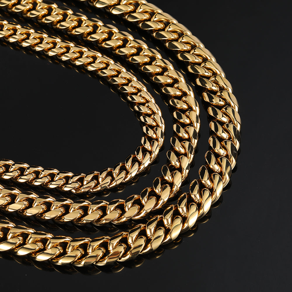 12mm Stainless Steel Cuban Necklace