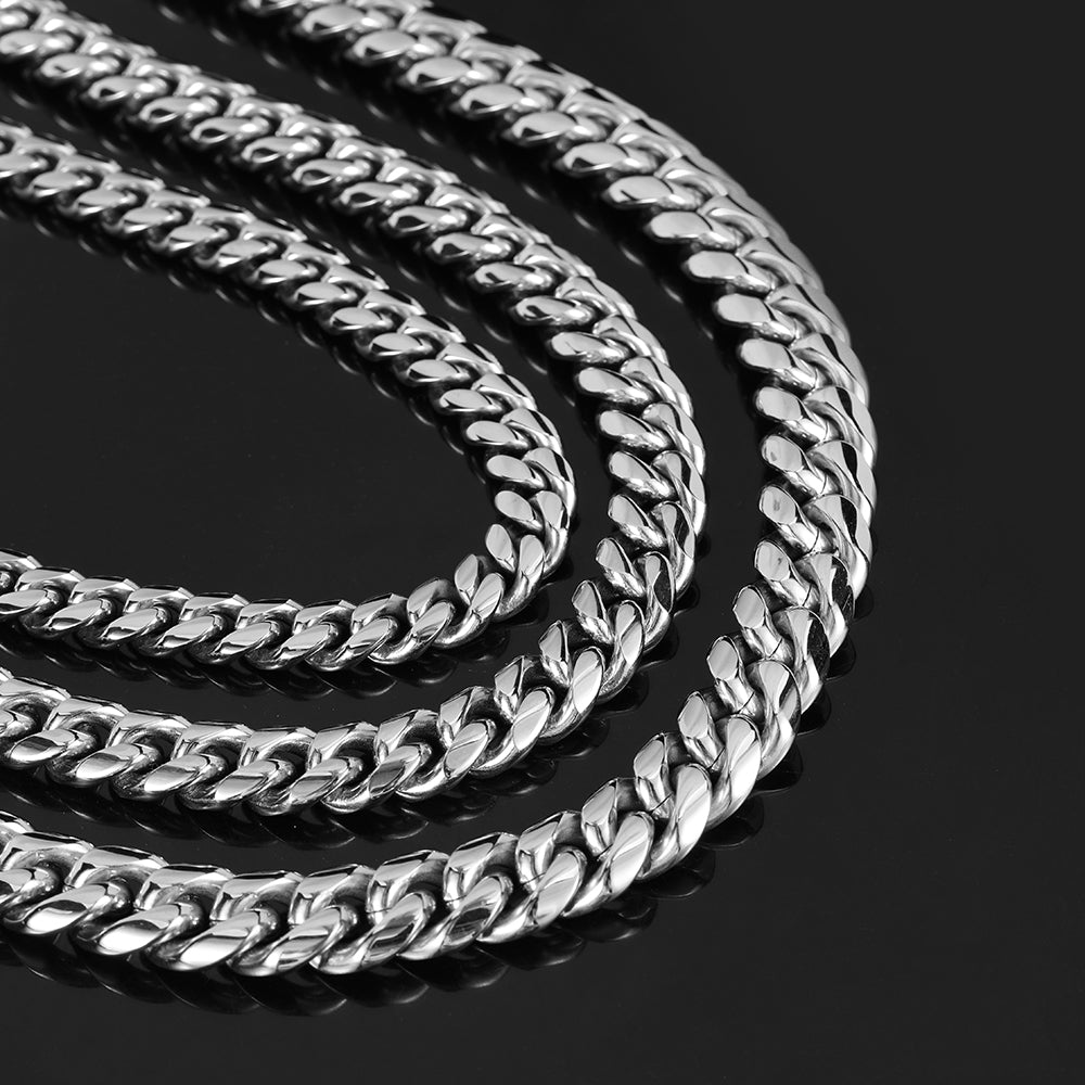 12mm Stainless Steel Cuban Necklace