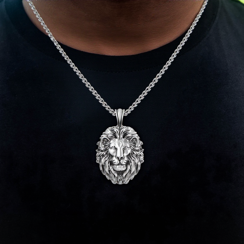 Punk Lion Head Pendant