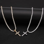Bundle 4mm Diamond Cross Pendant