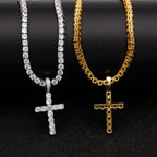 Bundle 4mm Diamond Cross Pendant