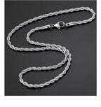 10mm 18K Gold/White Gold Finish Rope Chain