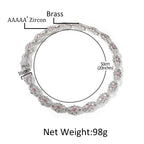 16mm Horseshoe Flower Diamond Necklace