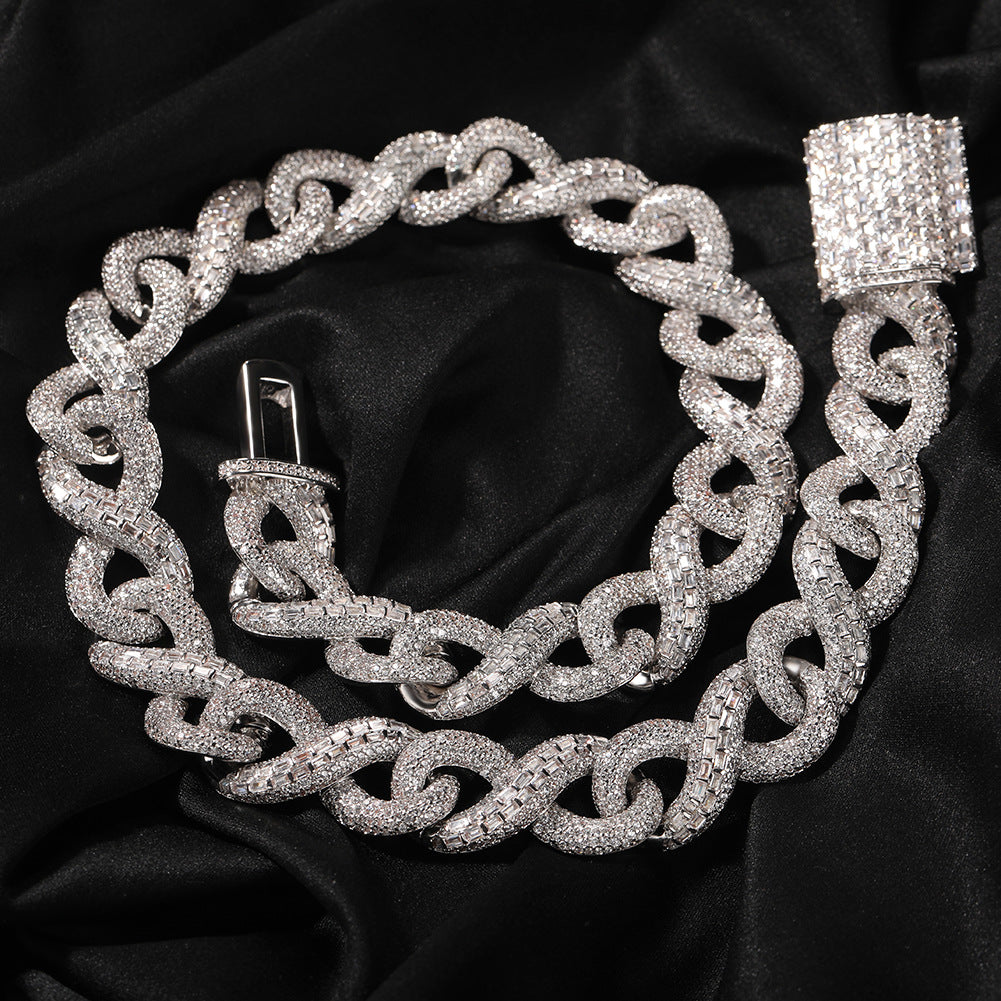16mm Diamond Figure-8 Chain Necklace/Bracelet