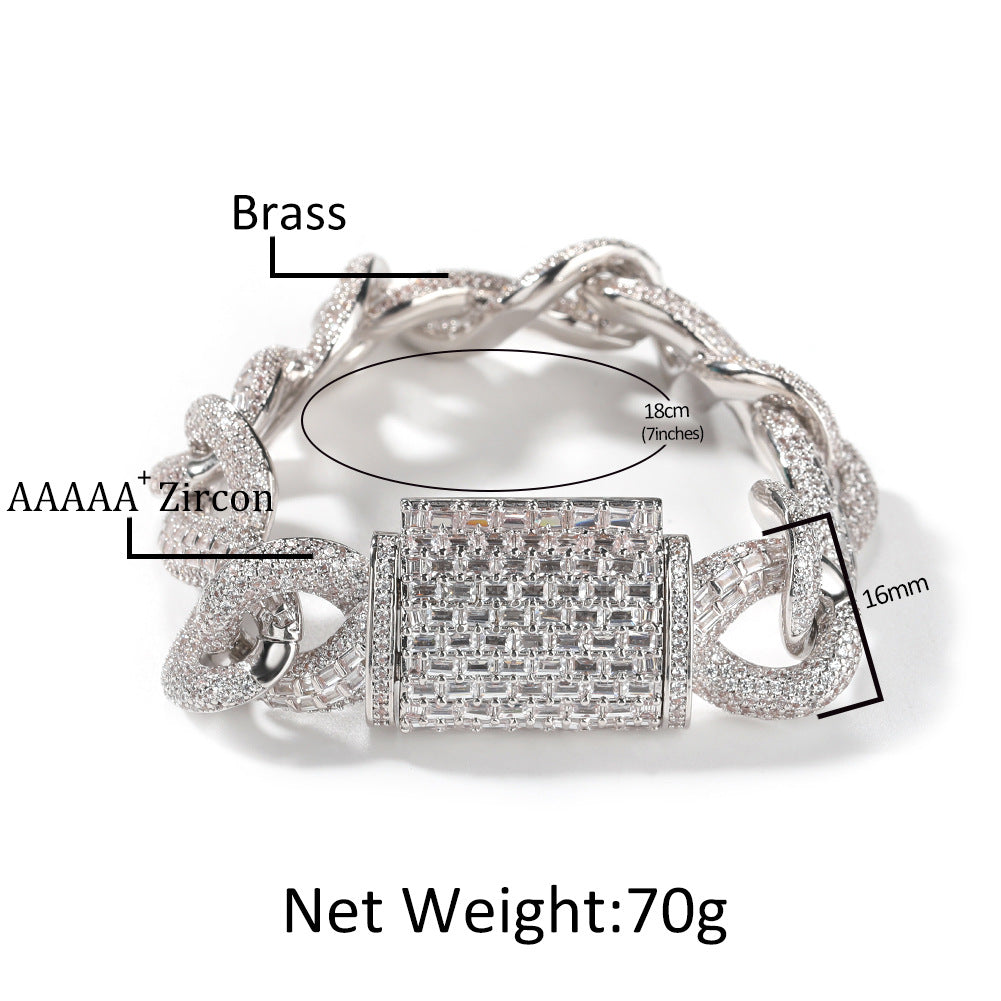 16mm Diamond Figure-8 Chain Necklace/Bracelet