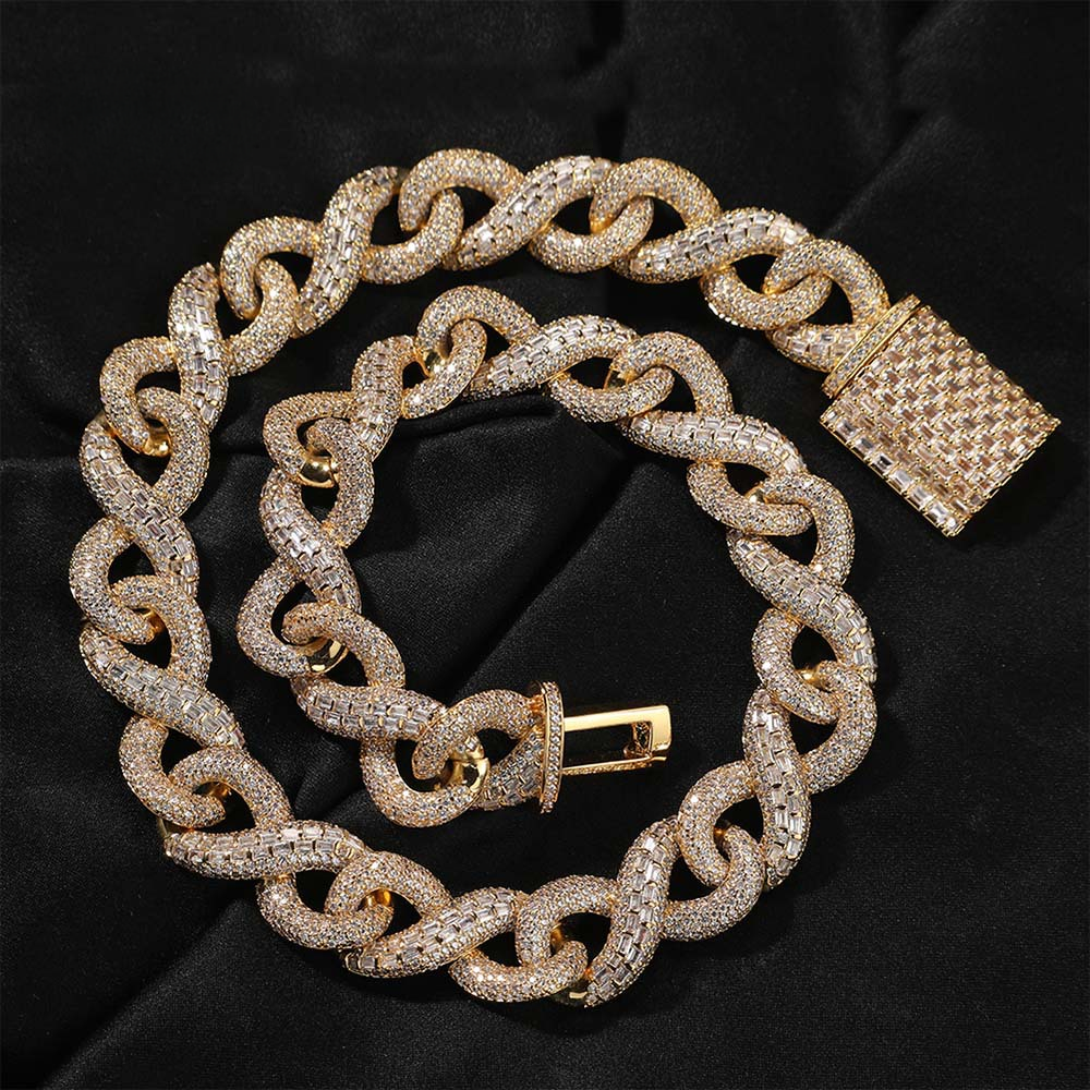 16mm Diamond Figure-8 Chain Necklace/Bracelet