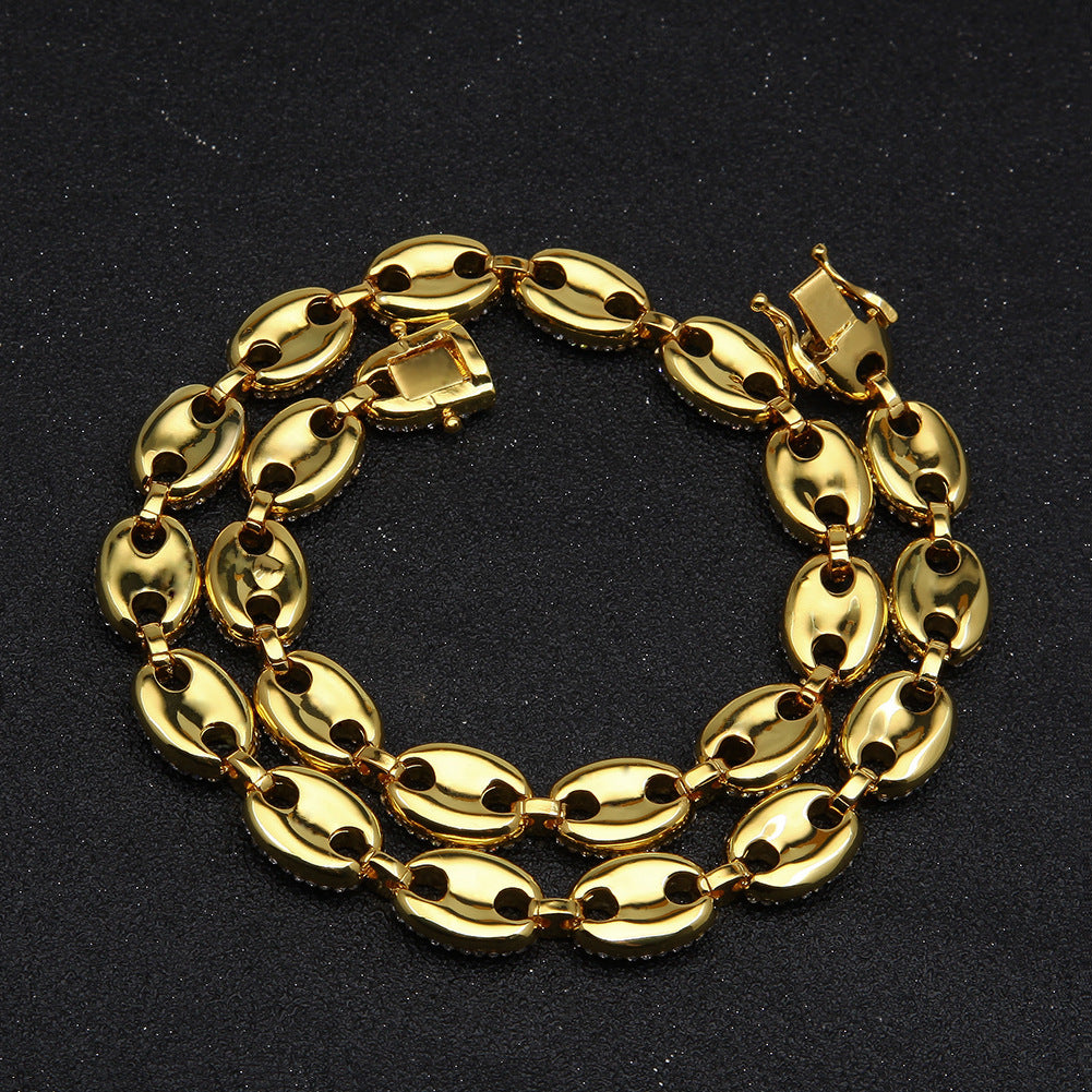 Coffee Bean Diamond Necklace Chain