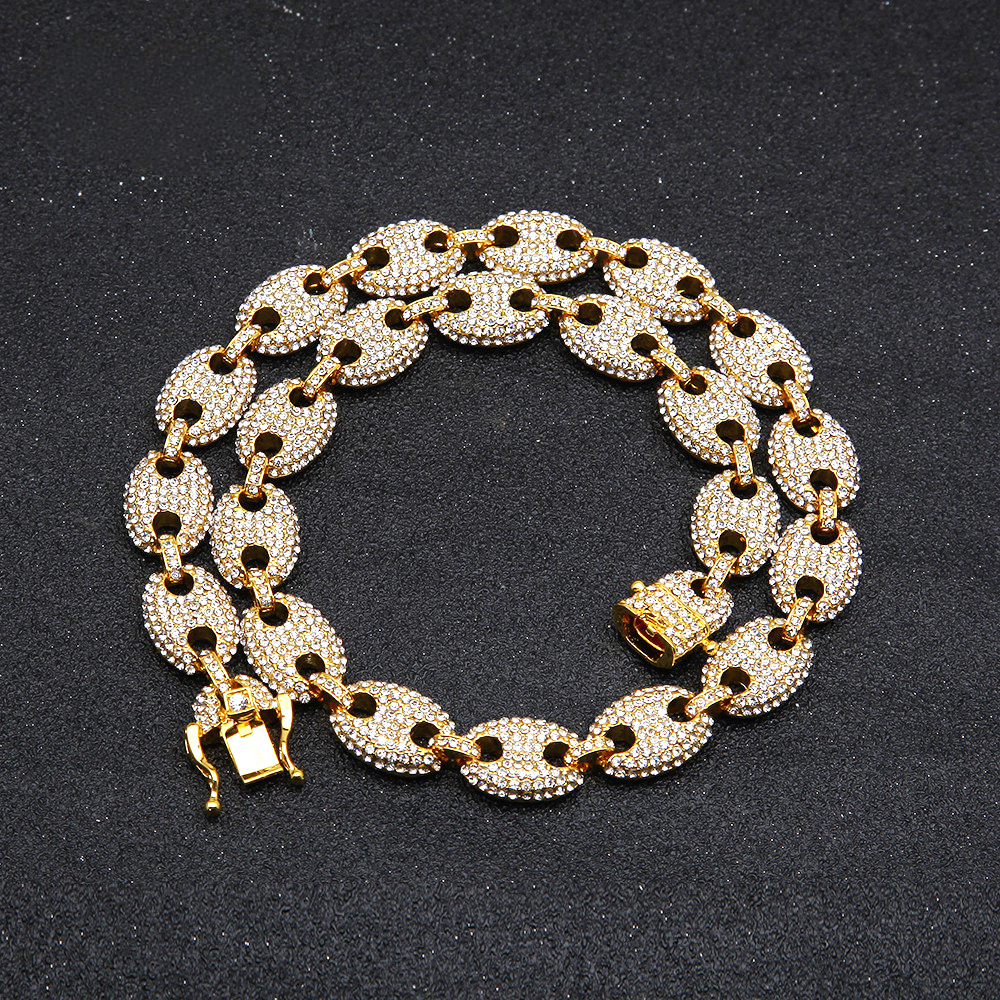 Coffee Bean Diamond Necklace Chain