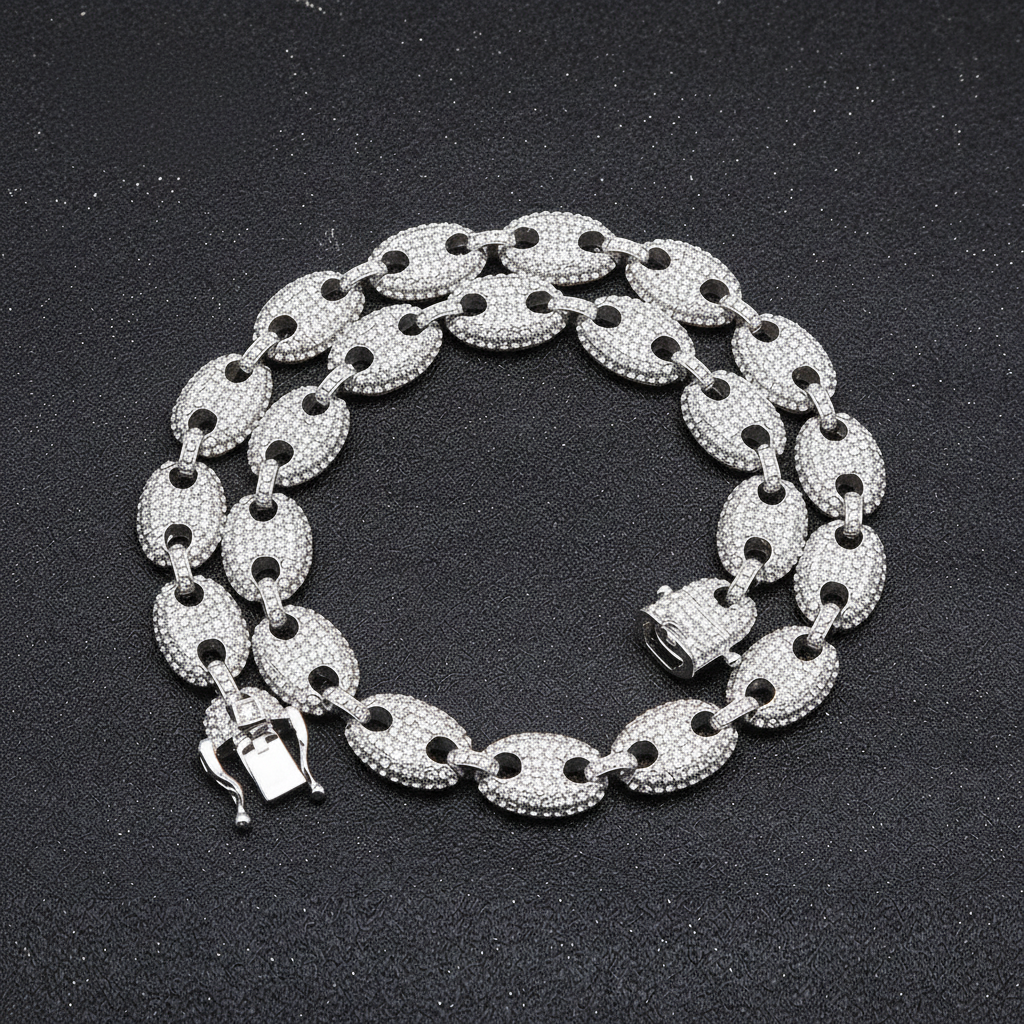 Coffee Bean Diamond Necklace Chain