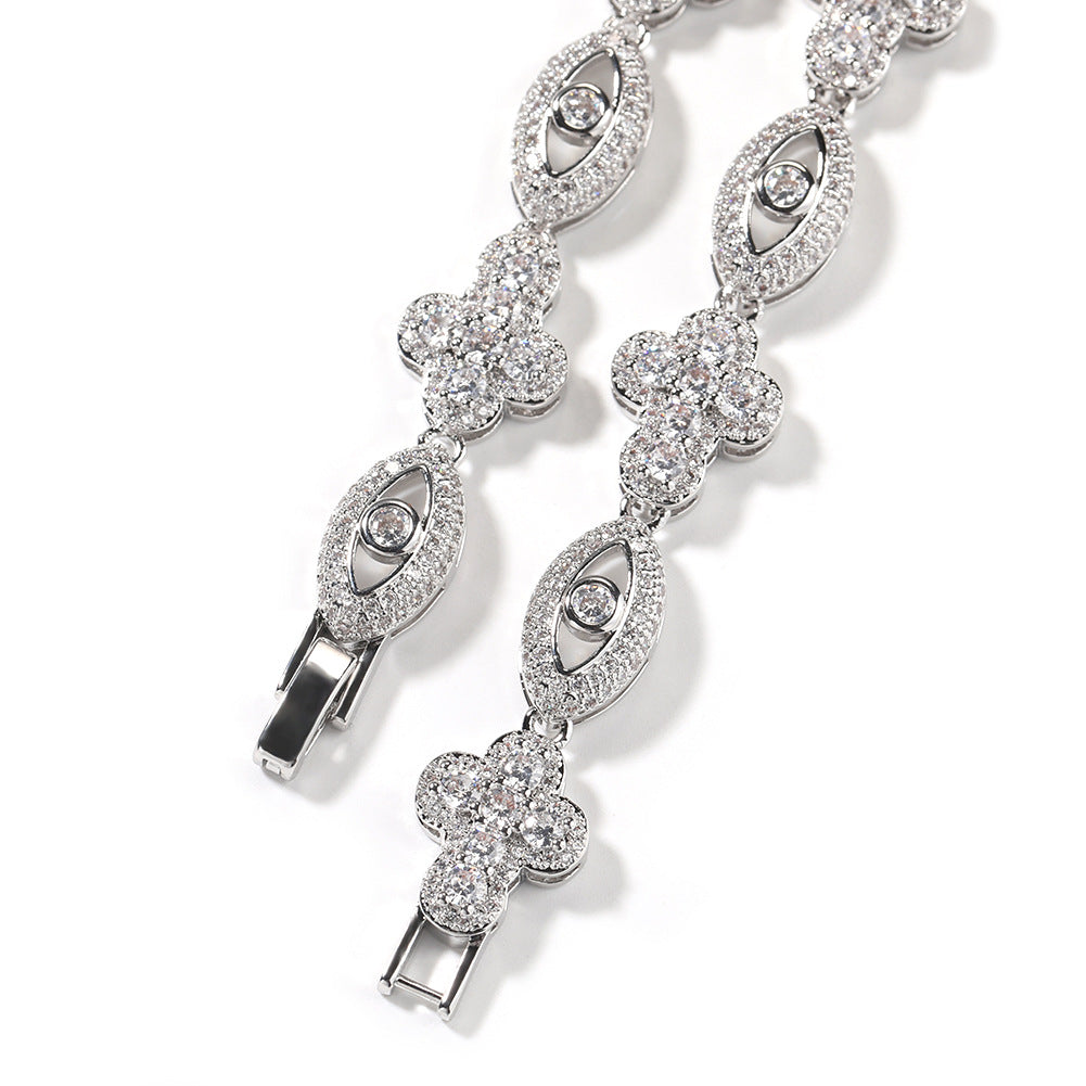 Diamond Eye Cross Necklace Chain