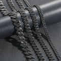 Miami Black Diamond 10/13/15/20mm Cuban Chain Necklace