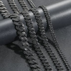 Miami Black Diamond 10/13/15/20mm Cuban Chain Necklace