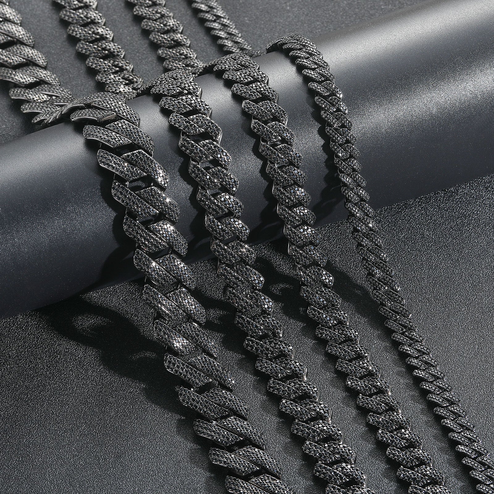 Miami Black Diamond 10/13/15/20mm Cuban Chain Necklace