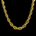 10mm 18K Gold/White Gold Finish Rope Chain