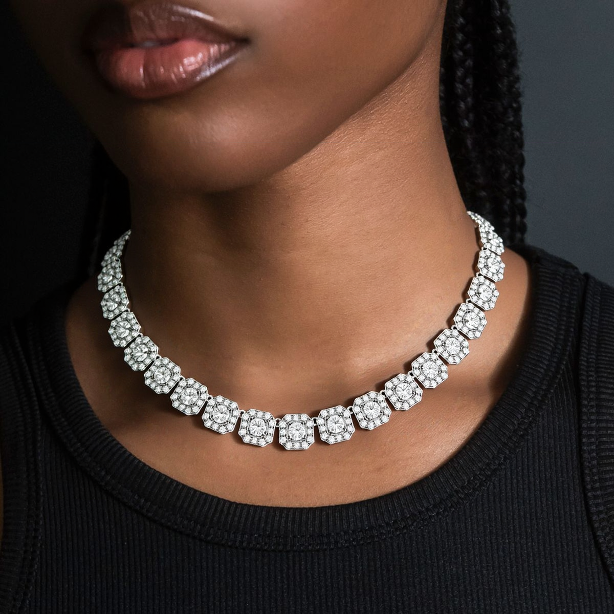 Women Clustered 10mm Tennis Chain