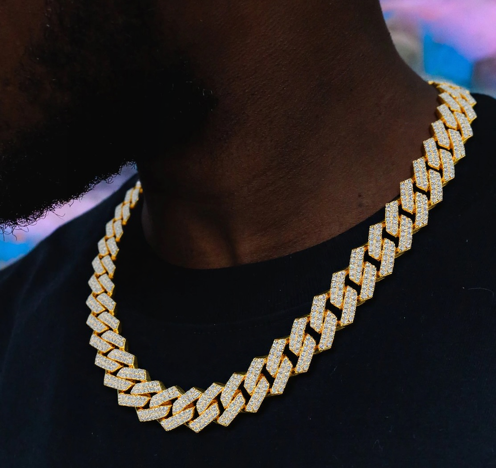 14mm Iced Prong Cuban Chain