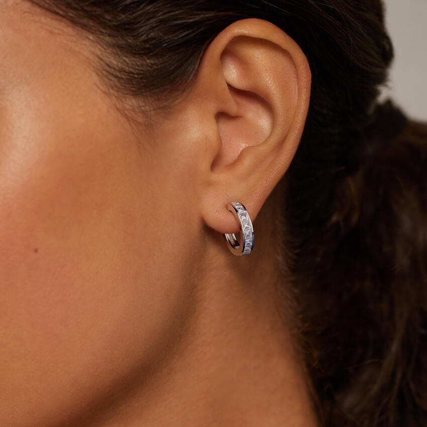 Women Moissanite Hoop Earrings in S925 Sterling Silver