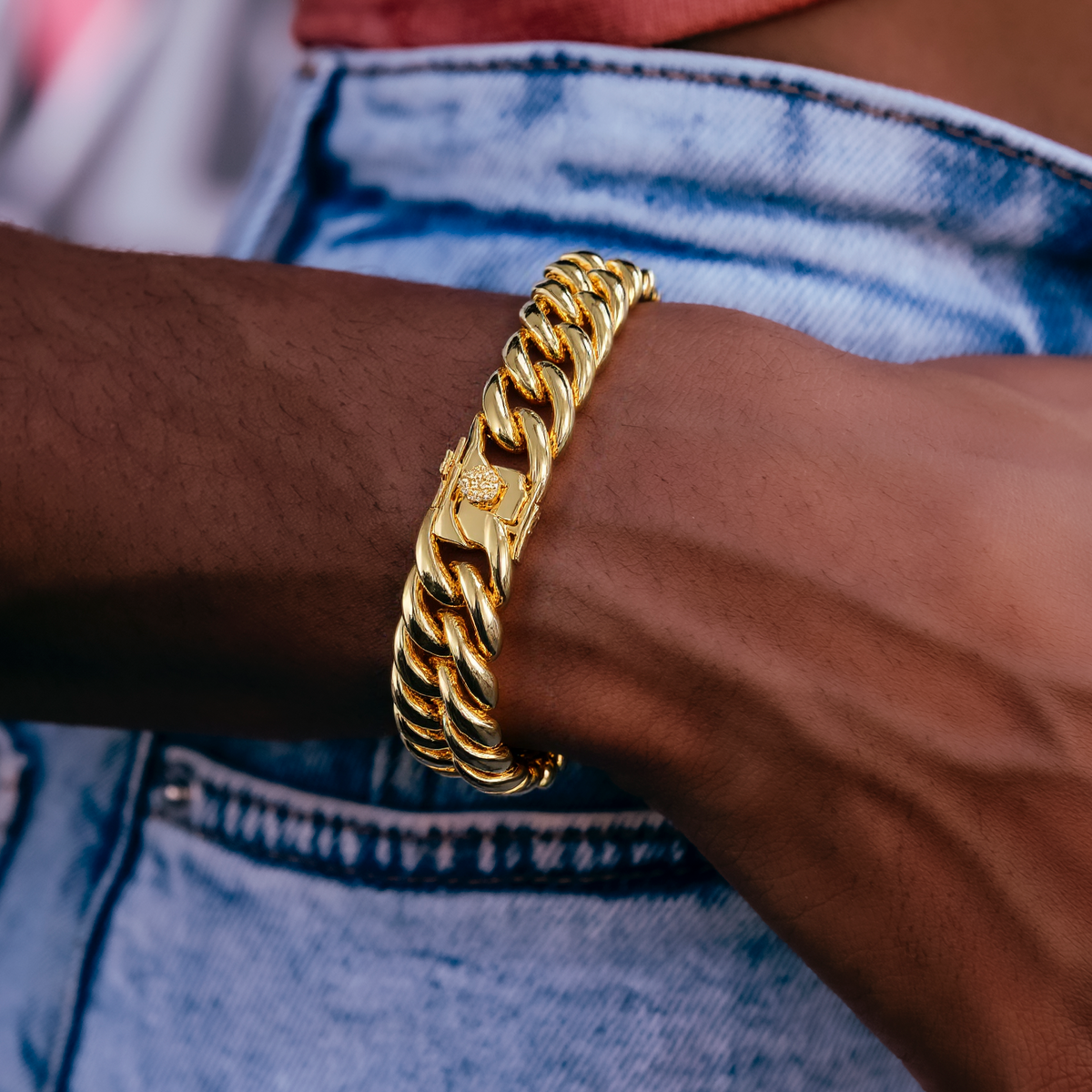 Women 12mm Classic Miami Cuban Link Bracelet