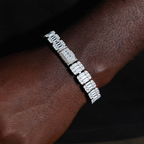 8mm Iced Square Baguette Tennis Bracelet