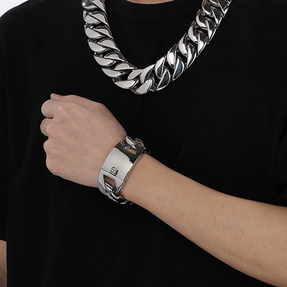 31mm Stainless Steel Cuban Bracelet