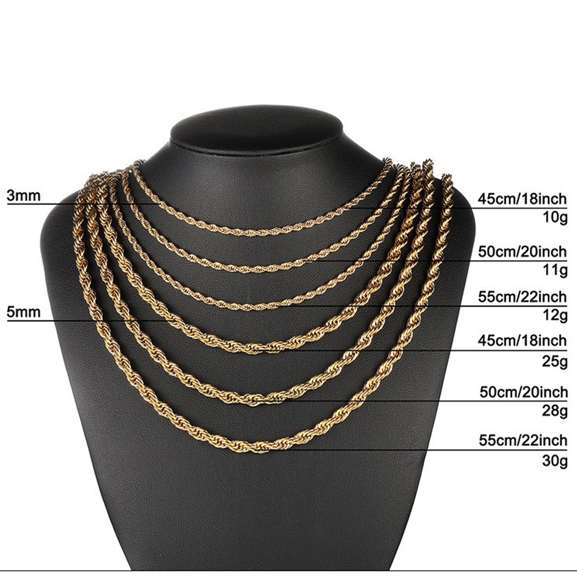 Women 5mm Rope Chain