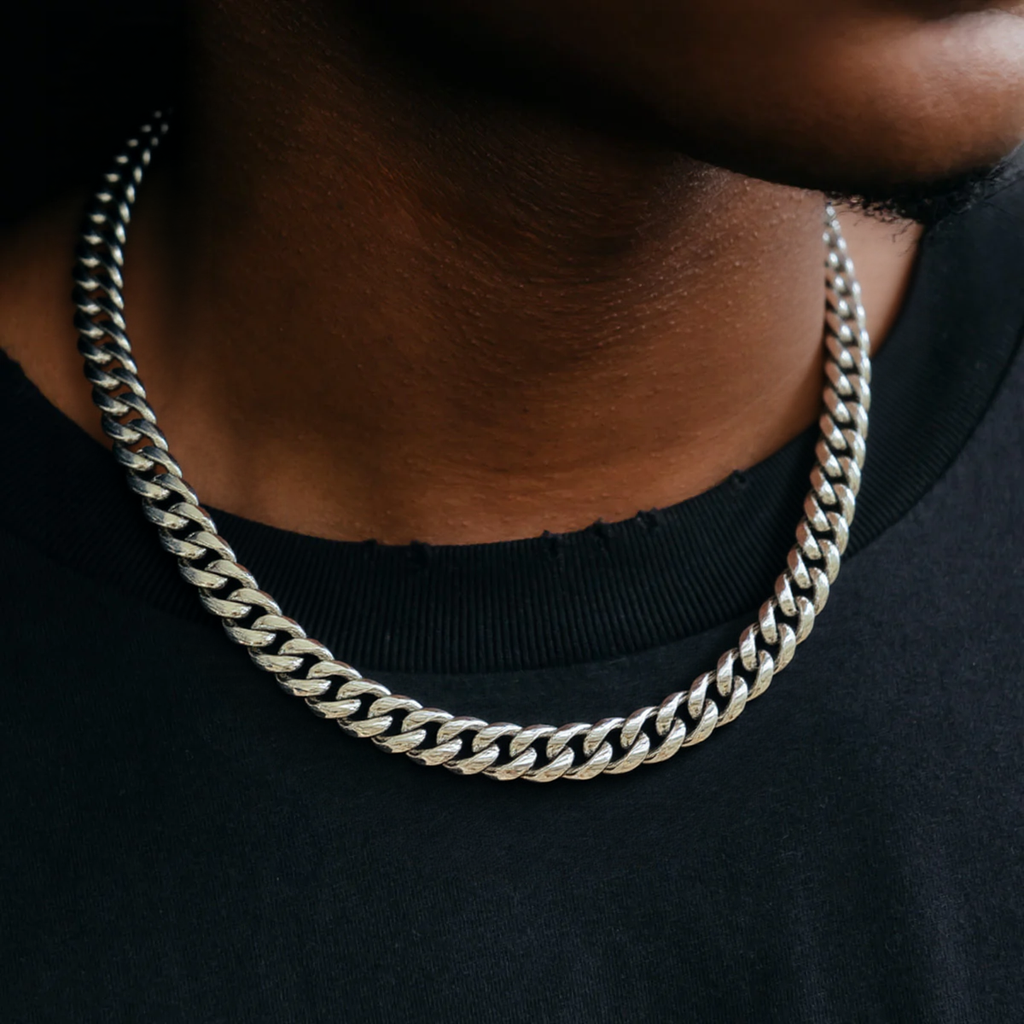 12mm Stainless Steel Cuban Necklace