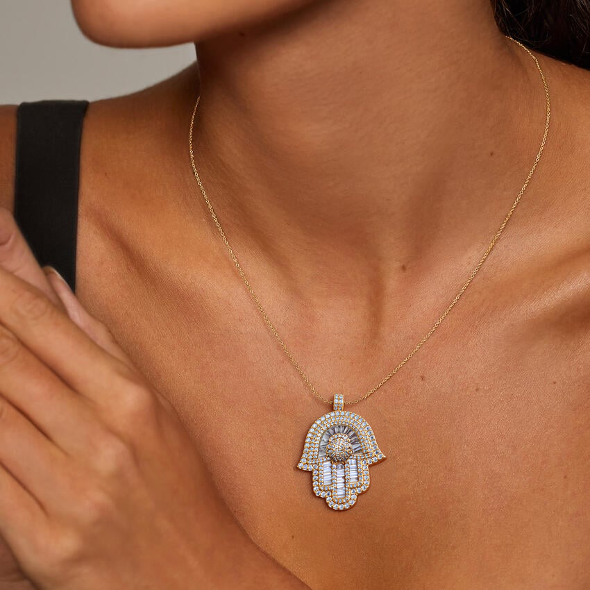 Hamsa Hand Hiphop Pendant