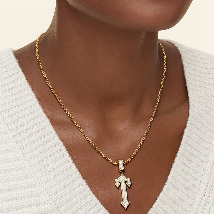 Women Iced Out Cross Zircon Pendant