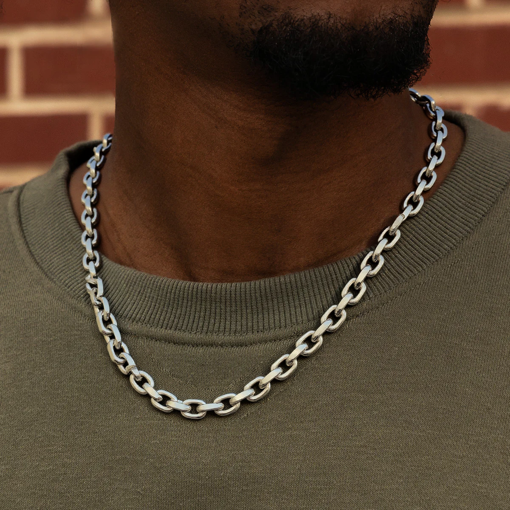 Stainless Steel Cross Chain O-shaped Hip-Hop Necklace