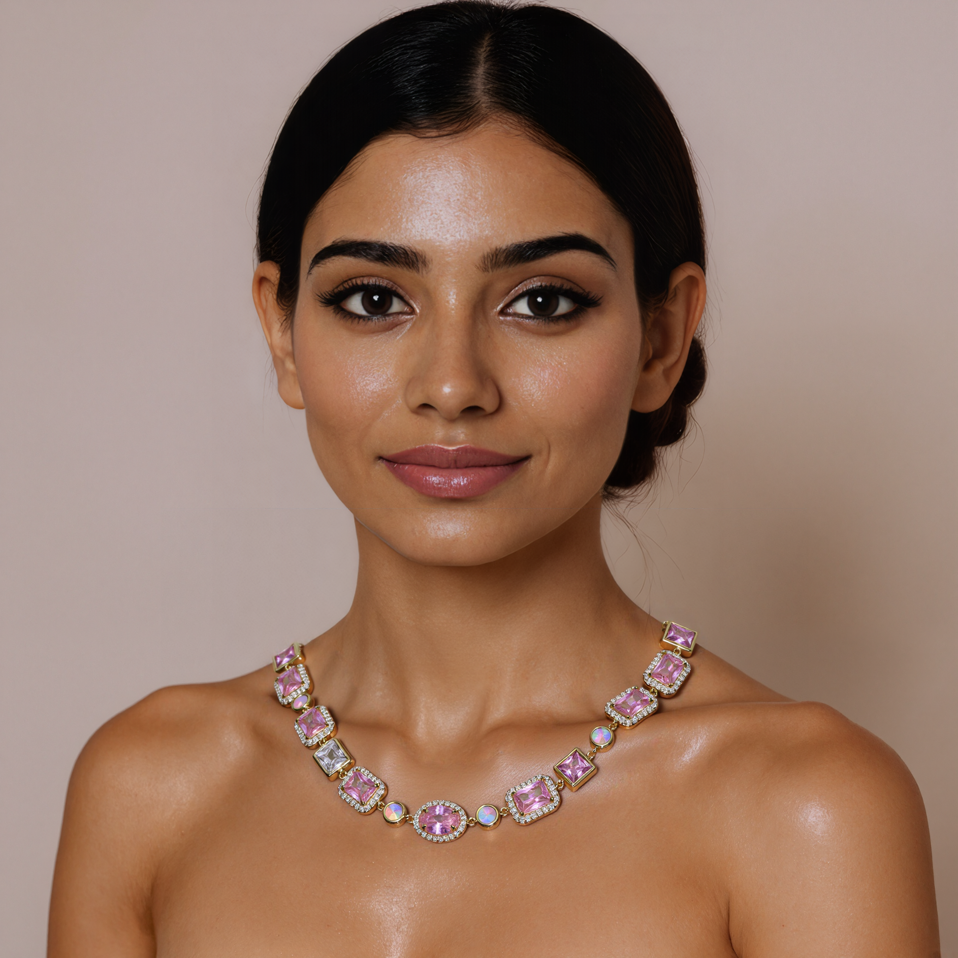 Pink Solstice Gemstone Necklace