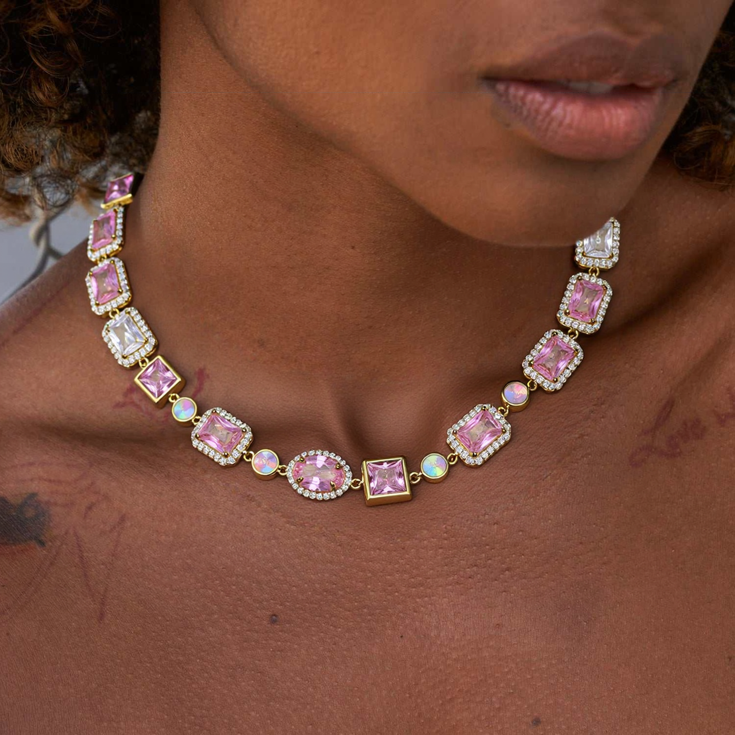 Pink Solstice Gemstone Necklace