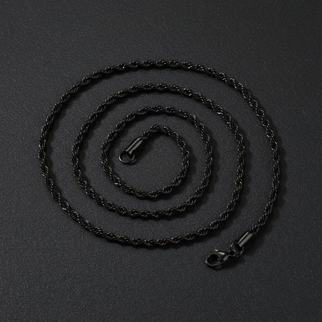 4mm Stainless Steel Rope Necklace