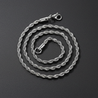 4mm Stainless Steel Rope Necklace