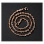 4mm Stainless Steel Rope Necklace