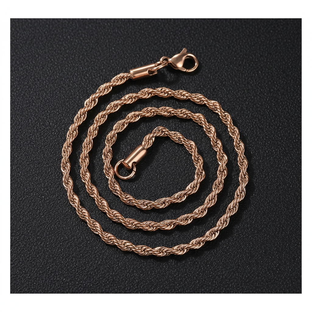 6mm Stainless Steel Rope Necklace