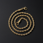 4mm Stainless Steel Rope Necklace