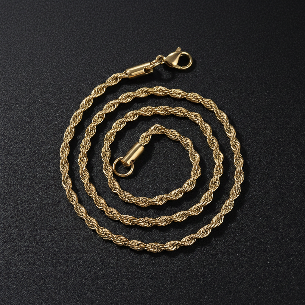 5mm Stainless Steel Rope Necklace