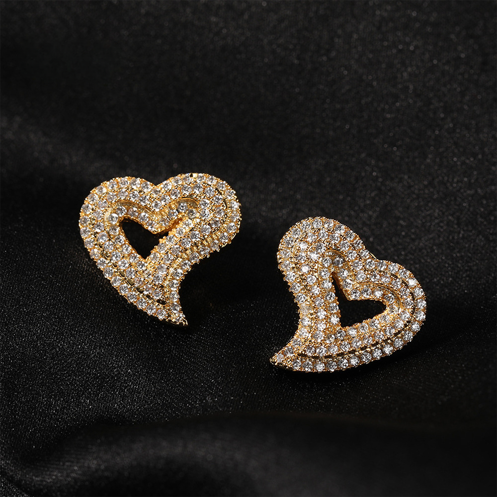 Hip-hop Heart-shaped Earrings