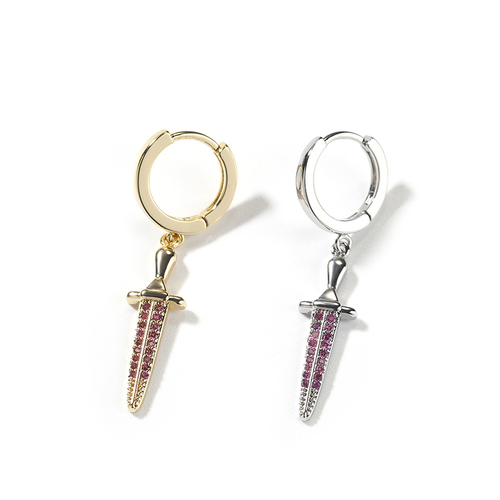 Hip Hop AB Version Sword Earrings