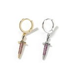 Hip Hop AB Version Sword Earrings