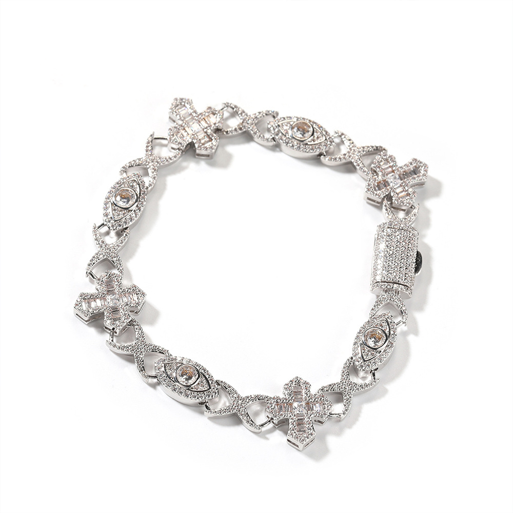Hip Hop Eyes Cross Men's Bracelet