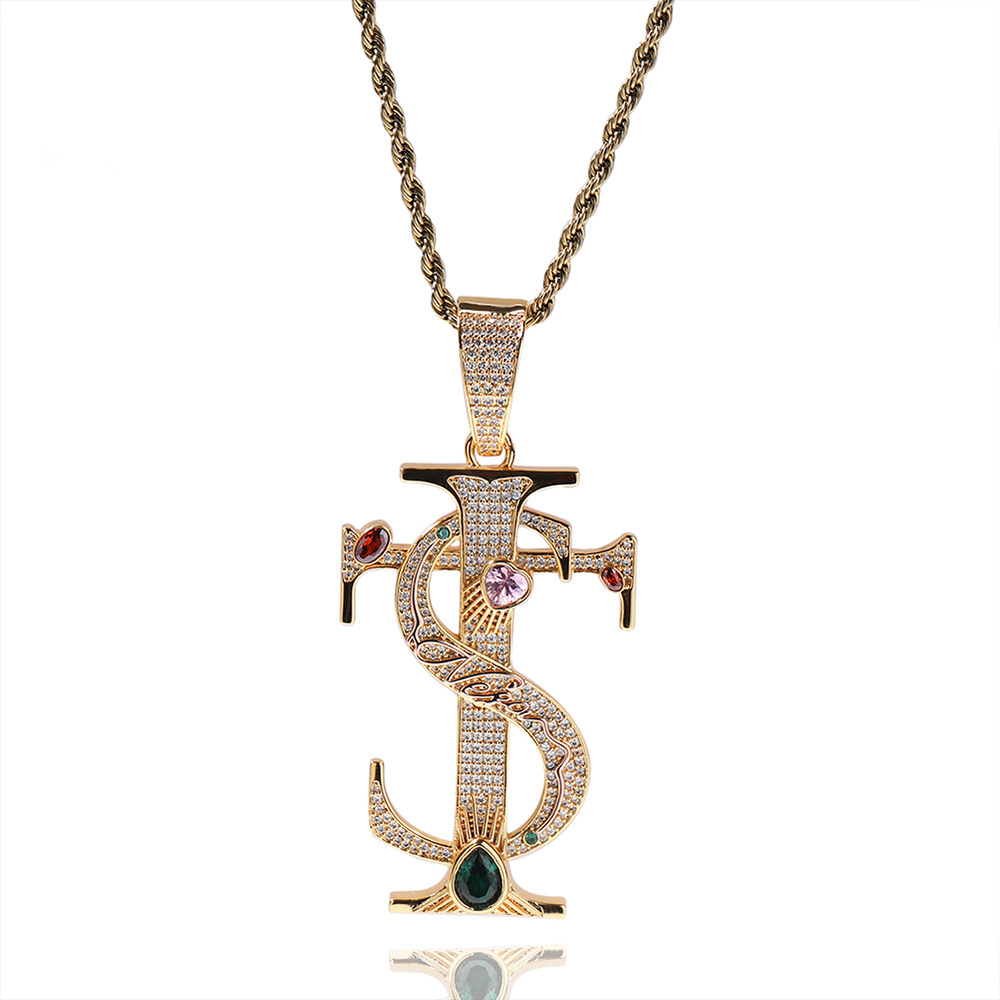 Hip-Hop TS Cross Pendant