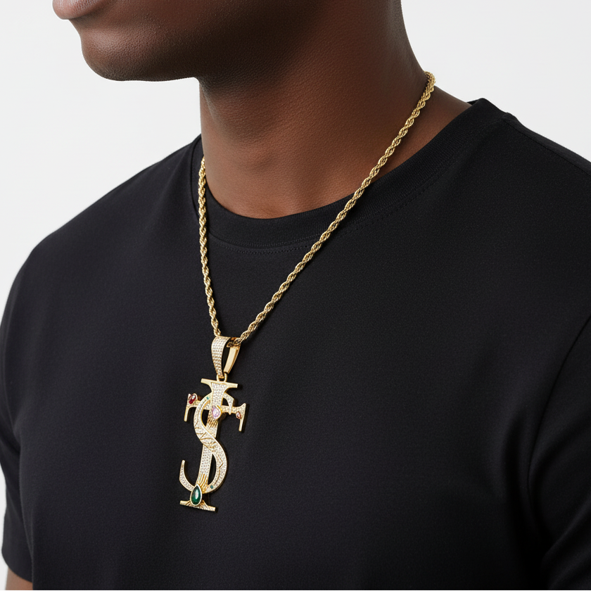 Hip-Hop TS Cross Pendant