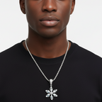 Rotating Snowflake Glowing Pendant