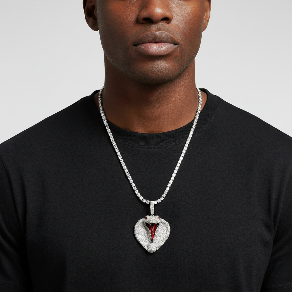 Hip Hop Cobra Diamond Pendant