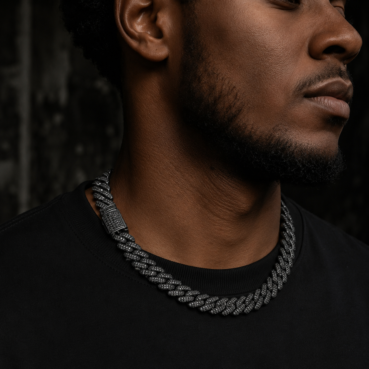Miami Black Diamond 10/13/15/20mm Cuban Chain Necklace