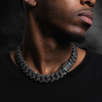 Miami Black Diamond 10/13/15/20mm Cuban Chain Necklace