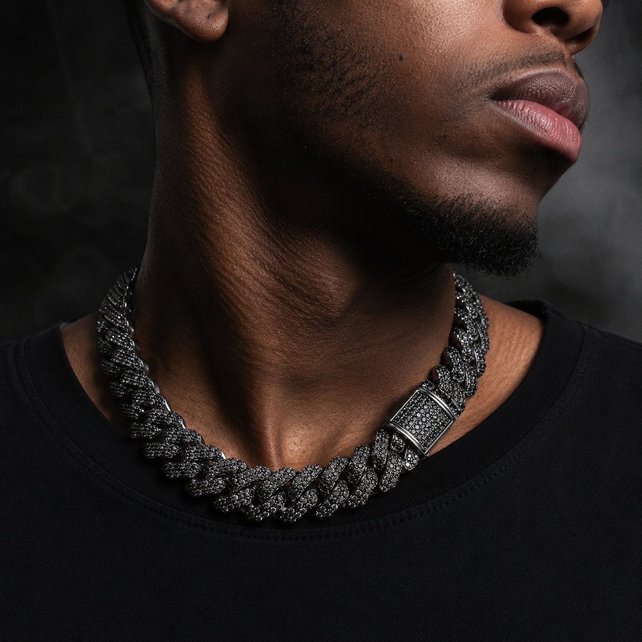 Miami Black Diamond 10/13/15/20mm Cuban Chain Necklace
