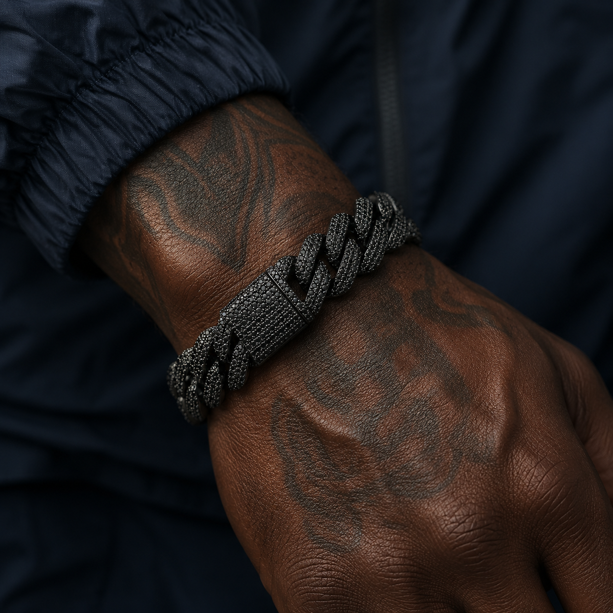 Miami Black Diamond 10/13/15/20mm Cuban Chain Bracelet